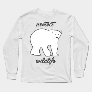 protect wildlife - polar bear Long Sleeve T-Shirt